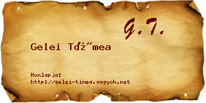 Gelei Tímea névjegykártya