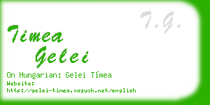 timea gelei business card