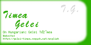 timea gelei business card